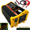 Legend III Generation DC12V to AC110V 6000W Modified Square Wave Car Power Inverter with LED Display(Black)