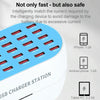 830-24 180W 24 USB Ports Multifunction Smart Charger Station AC100-240V, US Plug (White)