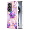 For Samsung Galaxy S25 Ultra 5G Electroplating Splicing Marble TPU Phone Case(Light Purple)