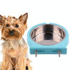 Stainless Steel Pet Bowl Hanging Bowl Anti-Overturning Dog Cat Bowl Feeder, Specification: Small (Green)