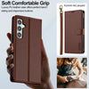 For Samsung Galaxy A56 5G LC.IMEEKE L2 Series Detachable Magsafe PU Phone Case with Lanyard(Brown)