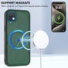 For Samsung Galaxy A12 5G / 4G CX01 Detachable Magsafe Magnetic Card Bag Phone Case(Peacock Green)
