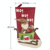 CX20228 Santa Claus Pattern Christmas Sock Gift Bag Christmas Tree Pendant Decoration