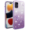 For Samsung Galaxy A51 4G Gradient Glitter Flower All-inclusive Phone Case(Purple)
