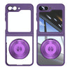 For Samsung Galaxy Z Flip6 360 Holder MagSafe Acrylic Hybrid TPU Phone Case(Purple)