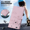 For Realme 13+ Global Cute Cats RFID Leather Phone Case(Rose Gold)