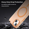 For iPhone 13 MagSafe Frosted Translucent TPU + PC Full Coverage Phone Case(Orange)
