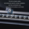 Vehicle Safety Hammer Temporary Parking Phone Number Plate(Silver)