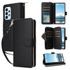 For Samsung Galaxy A23 5G Nine-card Slots Zipper Wallet Bag Leather Phone Case(Black)