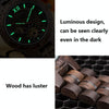 Hollow Dial Wooden Strap Men Mechanical Watch(D27-1)