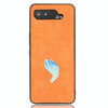 For Asus ROG Phone 5 Shockproof Sewing Cow Pattern Skin PC + PU + TPU Case(Orange)