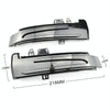 1 Pair For Mercedes-Benz A Class W176 2013-2017 Car Dynamic LED Turn Signal Light Rearview Mirror Flasher Water Blinker (Transparent Black)
