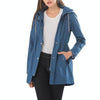 Casual  Women Waterproof Waist Hooded Long Coat, Size:XL (Black)