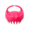 Round Hair Washing Brush Silicone Wet & Dry Multipurpose Massage Brush(Red)