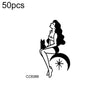 50 PCS Bad Girl Waterproof Dark Tattoo Stickers(CC6366)
