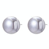 E2208-3 Gray Pearl Stud Earrings Jewelry
