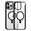 For iPhone 12 Pro High Transparency MagSafe Holder Phone Case(Black)