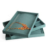 Suede Multifunctional Jewelry Display Tray Necklace Bracelet Bangle Display Case, Style: Ring Necklace Tray