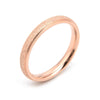 Three Lifetimes Titanium Steel Couple Rings Very Fine Frosted Ring, Size: US Size 6(Rose Gold)