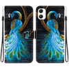 For Samsung Galaxy A06 Crystal Texture Colored Drawing Leather Phone Case(Peacock)