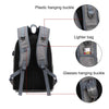 Multi-Function Travel Casual Canvas Backpack Students Bag with External USB Charging Interface & Headphone Jack (Black)
