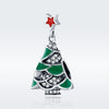 S925 Sterling Silver Pendant Diamond Christmas Tree Beads DIY Bracelet Necklace Accessories