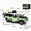 Simulation 1:24 7 Open Doors Alloy Off-Road SUV Car Sound Light Model Children Toy Ornament(Black)