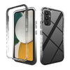 For Samsung Galaxy A34 5G Shockproof Clear Gradient PC + TPU Phone Case(Black)