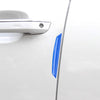 4 PCS Universal Car Door Anti-collision Strip Protection Guards Trims Stickers (Blue)