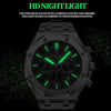 BINBOND B0161 Multifunctional Luminous Waterproof Business Quartz Watch, Color: Black Steel-Blue