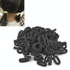 100 PCS Colorful Child Cute Rubber Hair Band(Black)
