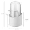 QY7155 Transparent Rotatable Dustproof Storage Bucket for Makeup Brushes(White)
