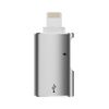 8 Pin to USB, USB-C / Type-C OTG Adapter(Silver)