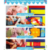 Felt Montessori Toddler Dressing Tying Shoes Early Learning Board Children Puzzle DIY Busy Board(Blue)