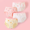 Soft And Comfortable Children Underwear High Stretch Cotton Girls Briefs, Size: XXXL(Rose+Smiley Cloud)