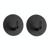 2pcs Stainless Steel Hooks Kitchen Bathroom Storage Behind Door Hooks With Adhesive, Style: Round Black