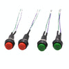2pcs Car Modification Horn Switch Universal Button Modification Small Switch(Green Button)