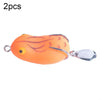 2 PCS HENGJIA Lure Sequins Double Hook Thunder Frog, Specification: 4.2cm 8g(Orange Black Stripes)