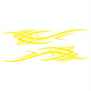 2 PCS/Set D-503 Totem Pattern Car Modified Decorative Sticker(Yellow)