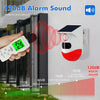 Tuya WiFi Solar PIR Motion Sensor Alarm - 120dB Siren, Wireless, Outdoor, IP65