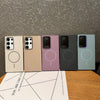 For Samsung Galaxy S25+ 5G Metal Diamond Texture Lens Frame MagSafe Phone Case(Black)