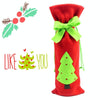 3 PCS Christmas Dinner Table Decoration Plush Champagne Wine Bottle Bag
