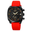 SKMEI 1903 Stainless Steel Buckle Silicone Strap Waterproof Quartz Watch(Red)