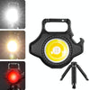 E-SMARTER W5133 Mini Keychain Strong Light Portable Flashlight, Specification: Black+Tripod