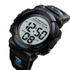 Skmei 1562 Multi Function Outdoor Sports Waterproof Student Electronic Watch Ten Year Battery Mens Watch(Blue)