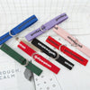 Women Wild Letter Pattern Double Loop Buckle Canvas Belt, Belt Length:130 x 3.8cm(Black World On Red)
