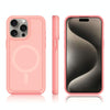 For iPhone 12 Pro Shockproof MagSafe Armor PC Hybrid TPU Phone Case(Light Pink+Coral Red)