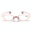 Portable Magnifying Glass Presbyopic Glasses Silicone Anti-Blue Light Reading Glasses, Degree: +200(Pink)