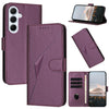 For Samsung Galaxy A56 5G Triangle Pattern Buckle Clasp Leather Phone Case(Dark Purple)