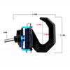 Motorcycle Electric Bike Item Movable Double Hooks Aluminum Helmet Hanger Modification Accessories(Black)
